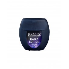Расширяющаяся зубная нить с мятно-ягодным вкусом R.O.C.S. Black Edition Dental Floss