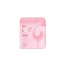 Гидрогелевая маска для лица с экстрактом красного вина DiVina Bellezza Micro Hole Wine Hydrogel Face Mask